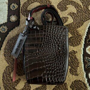 VINCE CAMUTO Dark Burgundy Brown Crossbody Bag